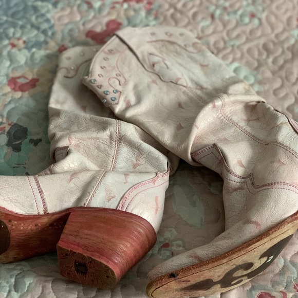 Fry boots Cuadra pink western boots - Picture 1 of 7